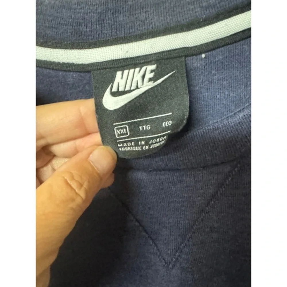 Nike Mens XXL‎ Sweatshirt Blue Long Sleeve Crew Neck Pullover Pocket